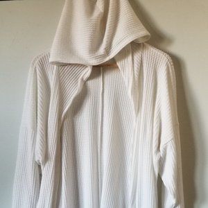 Long Knit Cardigan w/Hood and Pockets